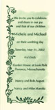 wedding invitation - art nouveau vine
