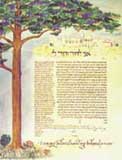 Mizracha Ketubah with papercut Jerusalem image